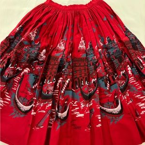 Pinup Girl Clothing Jenny Skirt Red Riviera S